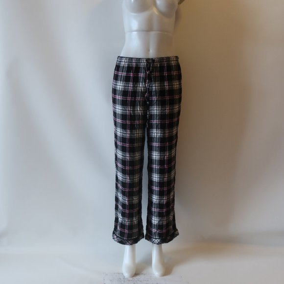 Rails Other - Womens Rails Clara Black Fuchsia White Plaid Drawstring Pajama Bottoms XS *